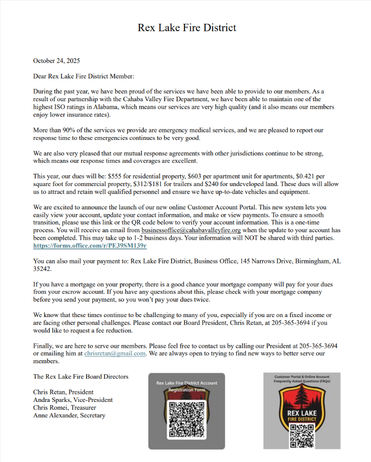 A thumbnail image of the FY 2026 letter to the district